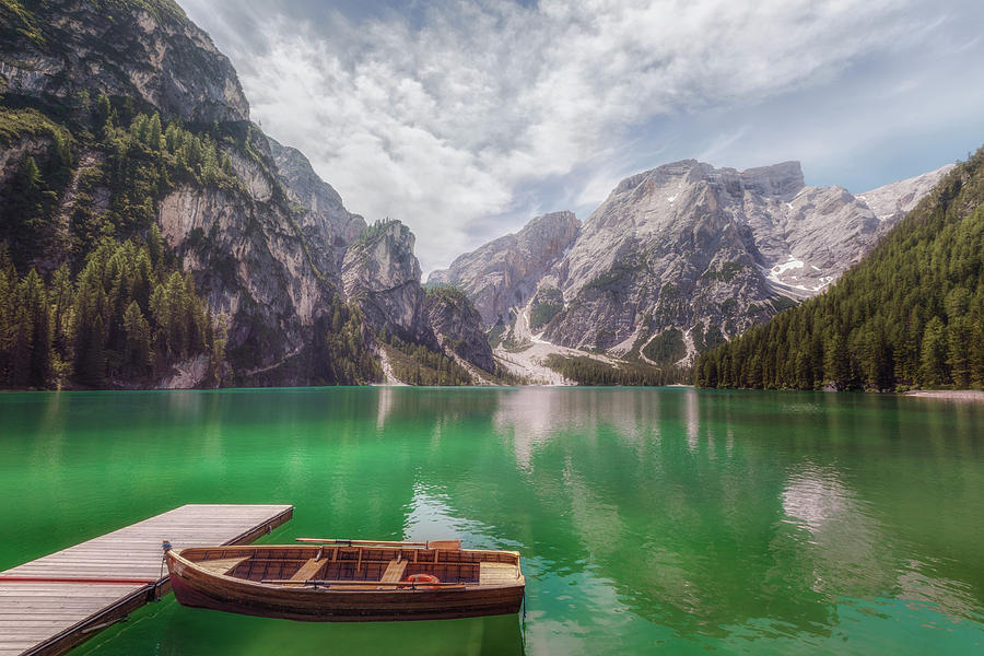 Mountain Photograph - Lago di Braies - Italy #1 by Joana Kruse