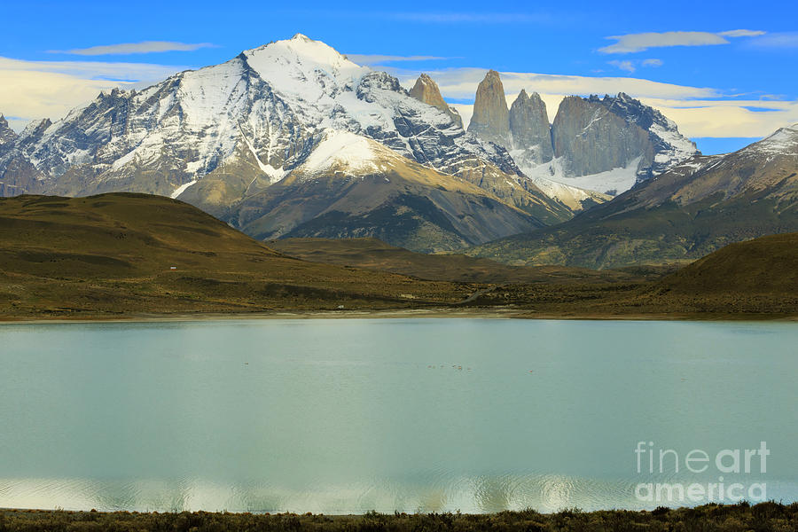 Laguna Amarga and the Torres del Paine in Patagonia Chile #1 Photograph by Louise Heusinkveld