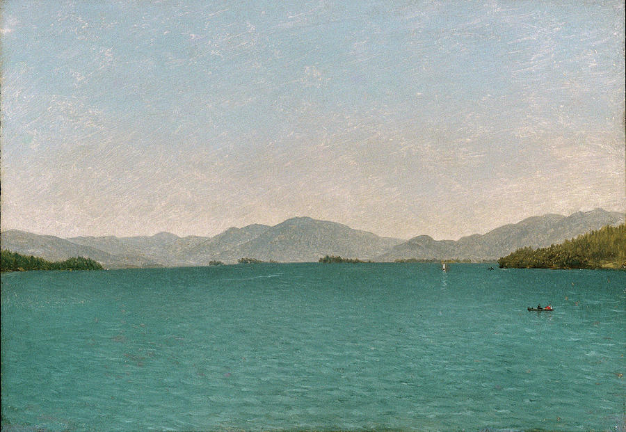 Spring Painting - Lake George, Free Study #1 by John Frederick Kensett