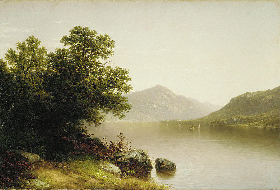 Spring Painting - Lake George #1 by John William Casilear