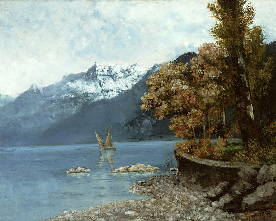 Lake Leman #1 Painting by Gustave Courbet