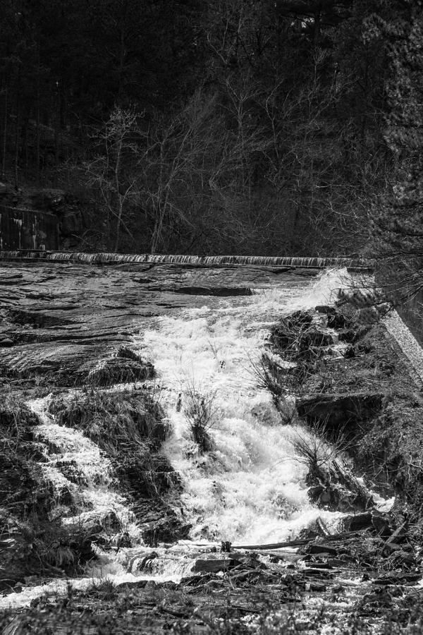 Lake Pineda Spillway In Black And White Photograph By Robert Kinser 