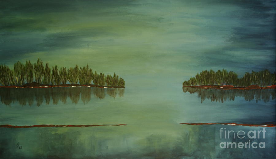 Lake Reflection #2 Painting by Christiane Schulze Art And Photography