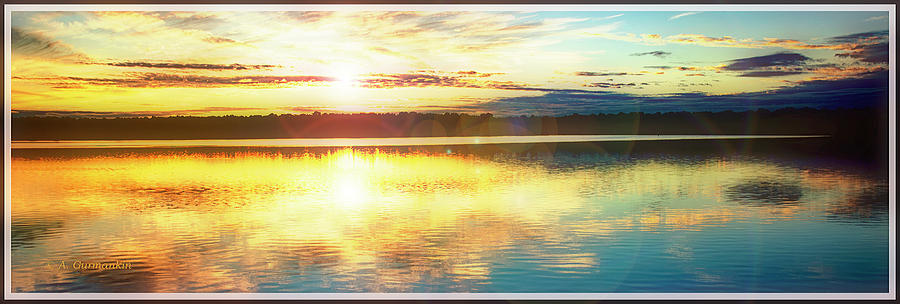 Lake Sunset, Pocono Mountains, Pennsylvania #1 Photograph by A Macarthur Gurmankin