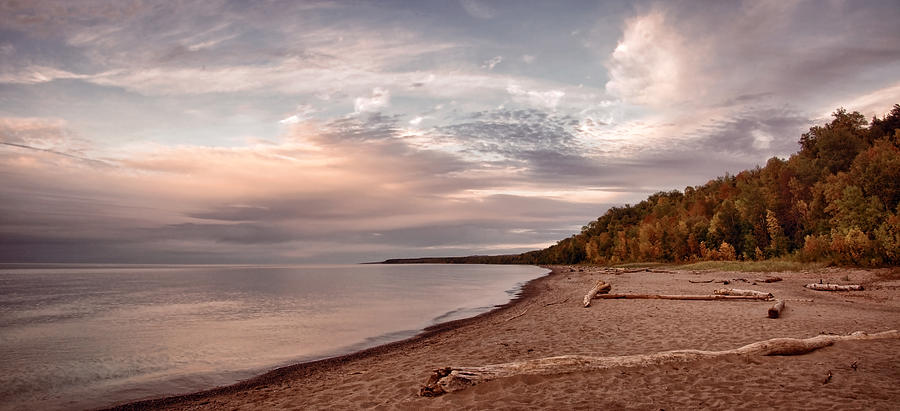 Lake Superior Vista toned Photograph by Leda Robertson