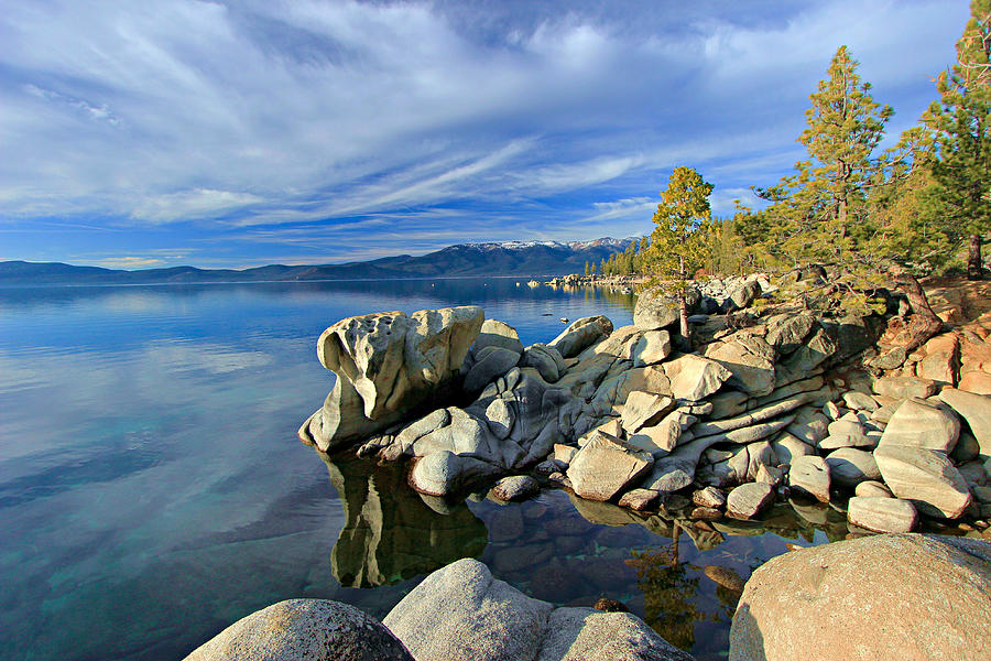 Nature Photograph - Lake Tahoe Rocks #2 by Sean Sarsfield