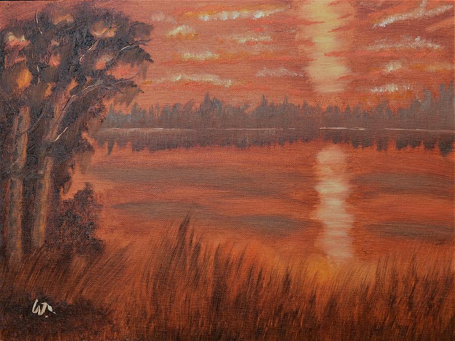 Lake Weir Sunrise #1 Painting by Warren Thompson