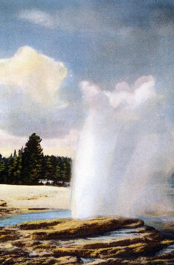 Lakeshore Geyser Asahel Curtis 1928 #1 Painting by Celestial Images