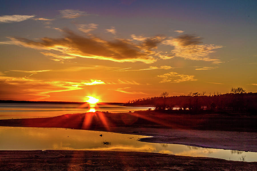 Lakeside Sunset #1 Photograph by Barry Jones