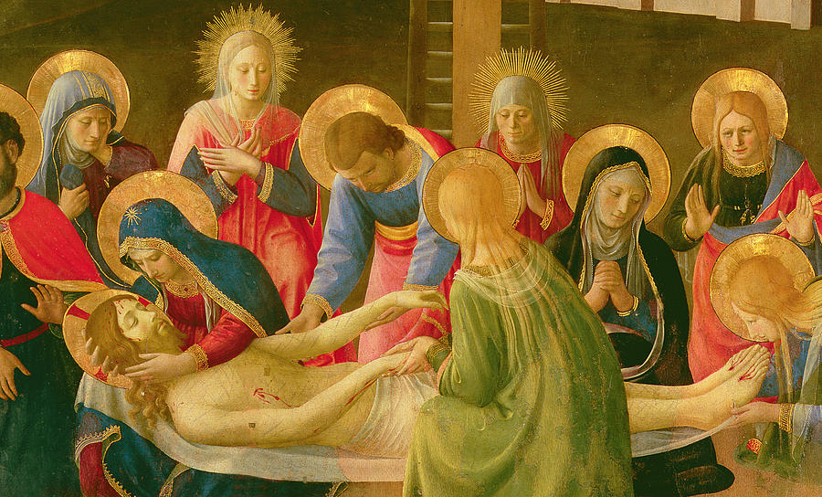 Madonna Painting - Lamentation over the Dead Christ by Fra Angelico