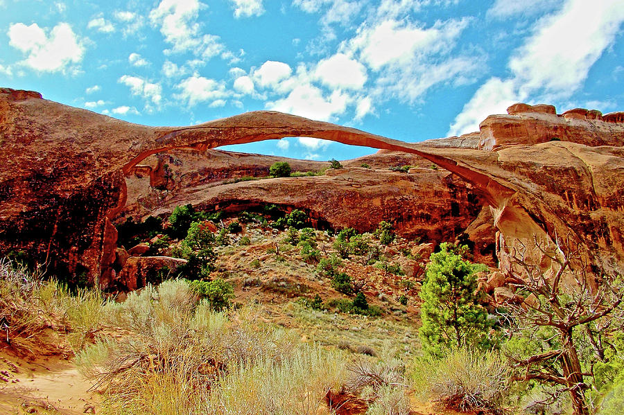 Landscape Arch, Devils Garden Trail, Arches National Park, Utah #1 Photograph by Ruth Hager