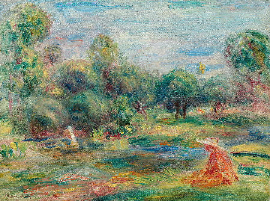 Landscape at Cagnes Painting by Pierre Auguste Renoir
