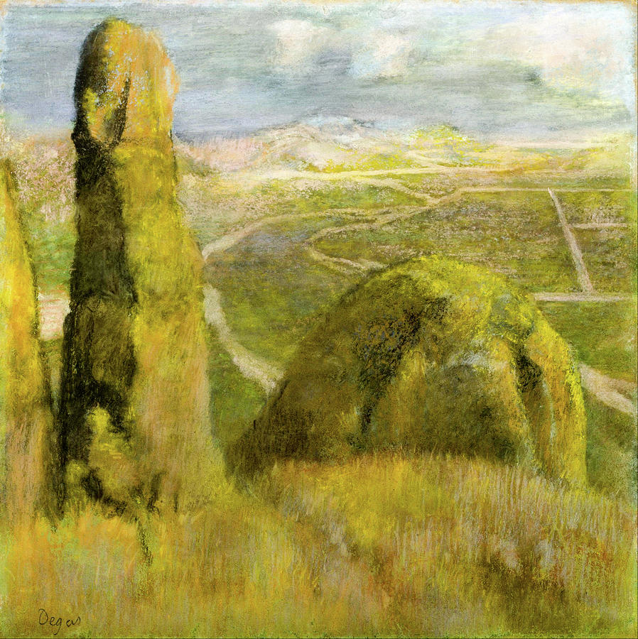Landscape Painting - Landscape  #1 by Edgar Degas