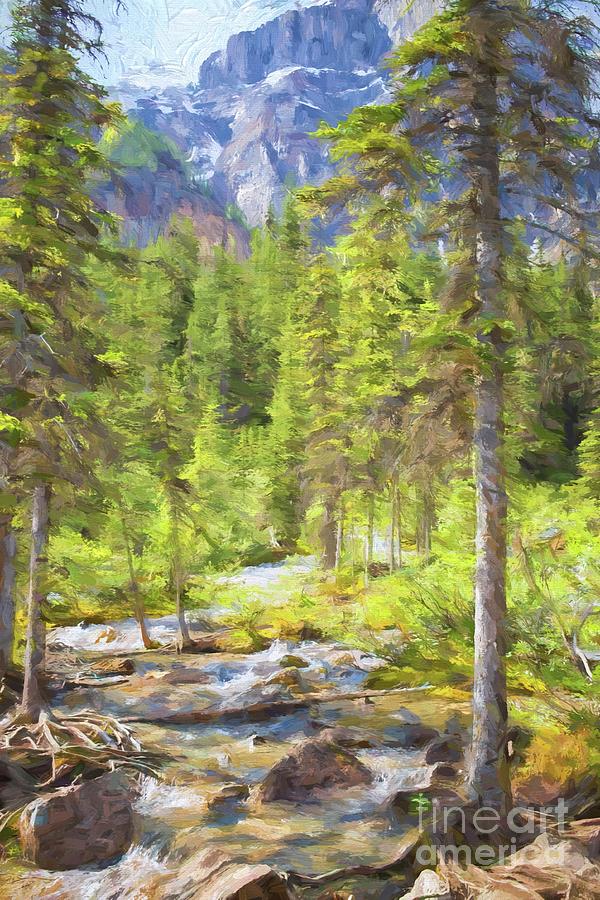 Painterly Landscape Rocky Mountains Photograph by Patricia Hofmeester