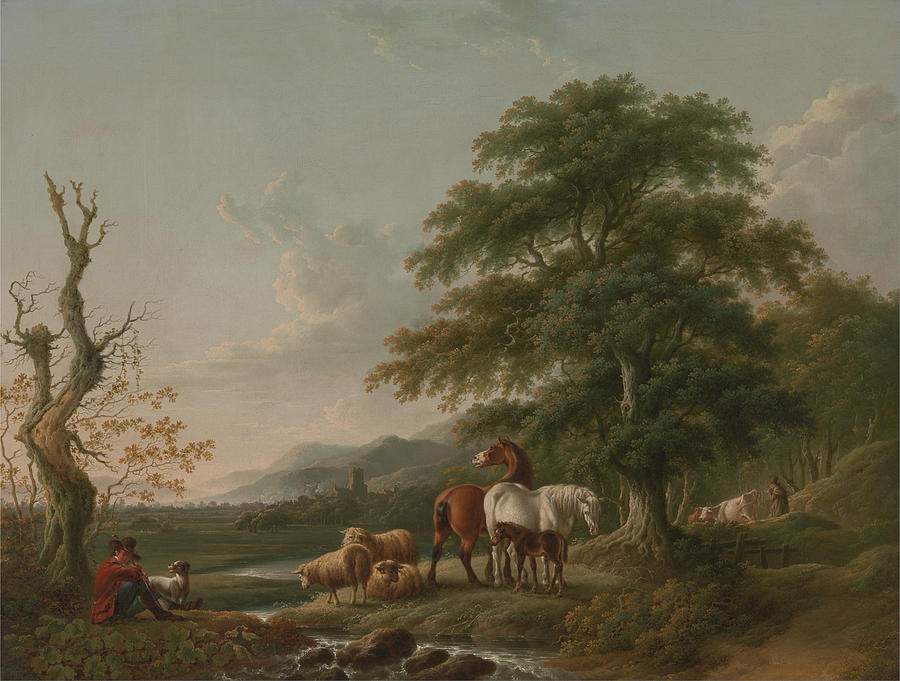 Landscape With A Shepherd Painting