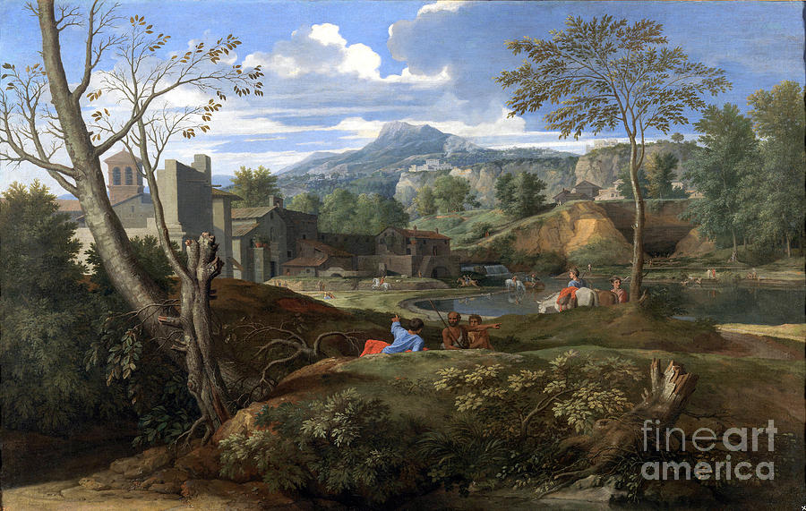 Landscape With Buildings Painting