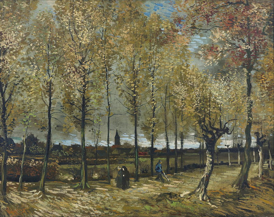 Vincent Van Gogh Painting - Lane with Poplars   #1 by Vincent Van Gogh
