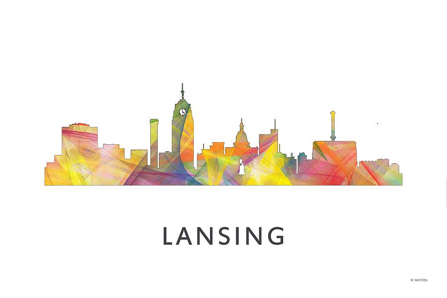 Lansing Michigan Skyline #1 Digital Art by Marlene Watson