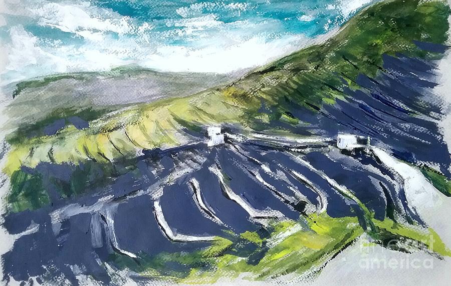 Lanzarote fields #1 Painting by Karina Plachetka