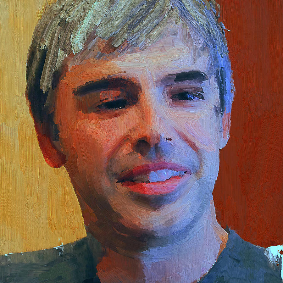 Larry Page Portrait #1 Digital Art by Yury Malkov