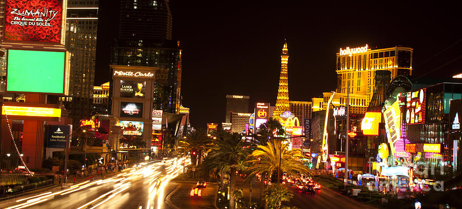 Las Vegas Strip at night #1 Photograph by Anthony Totah