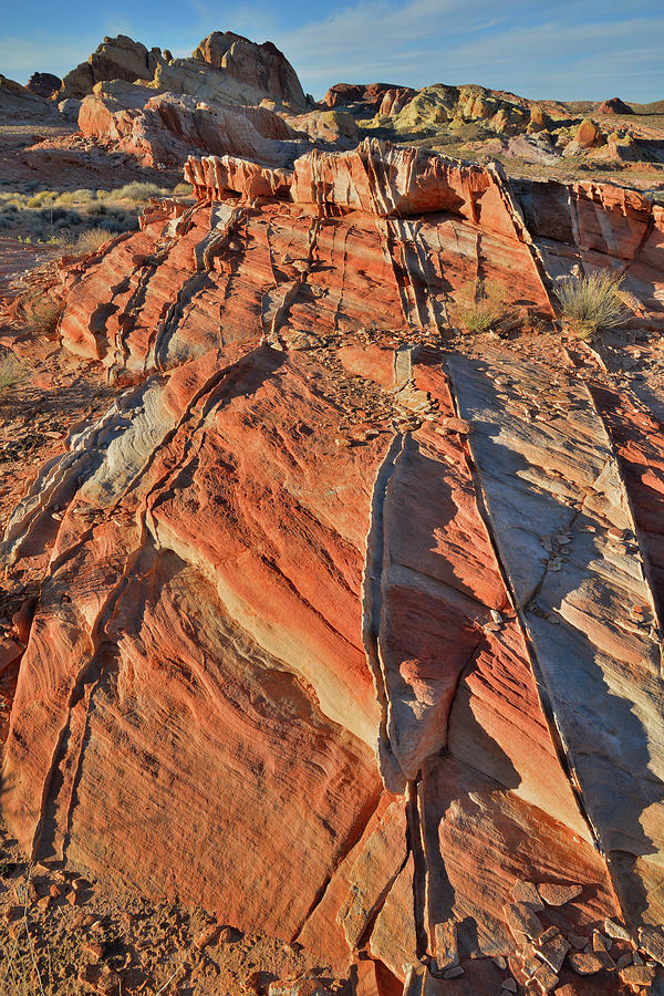 Last Light on Colorful Sandstone in Valley of Fire #1 Photograph by Ray Mathis