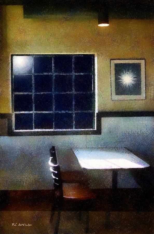 Late Night Cafe Painting by RC DeWinter