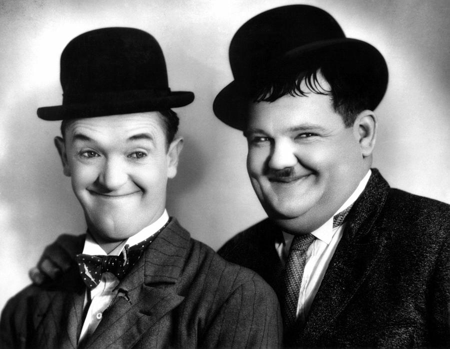 Portrait Photograph - Laurel And Hardy #1 by Everett