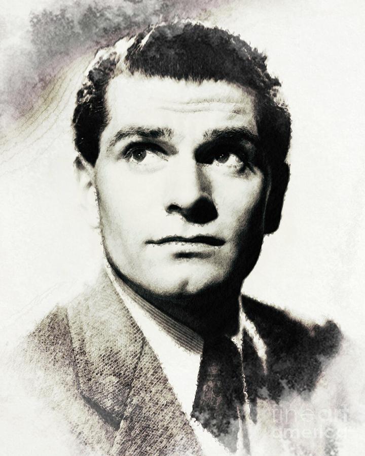 Laurence Olivier, Vintage Actor Digital Art