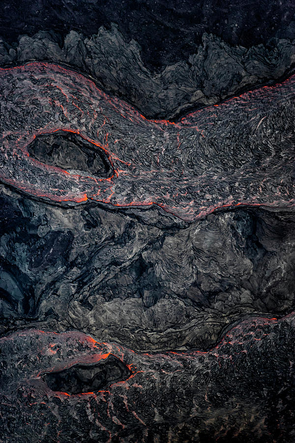 Lava River Texture  #1 Photograph by Christopher Johnson