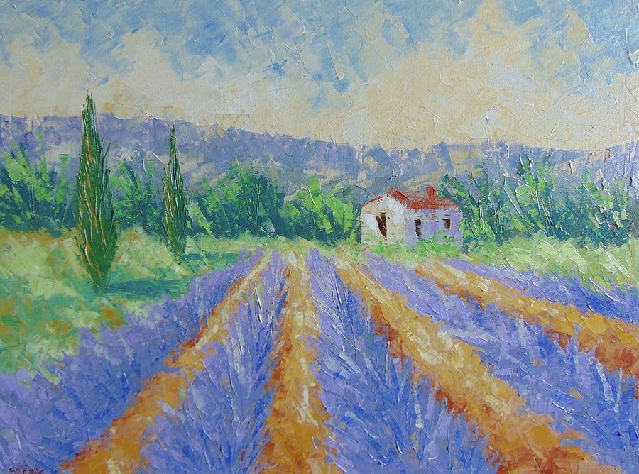 Lavender Provence #2 Painting by Frederic Payet