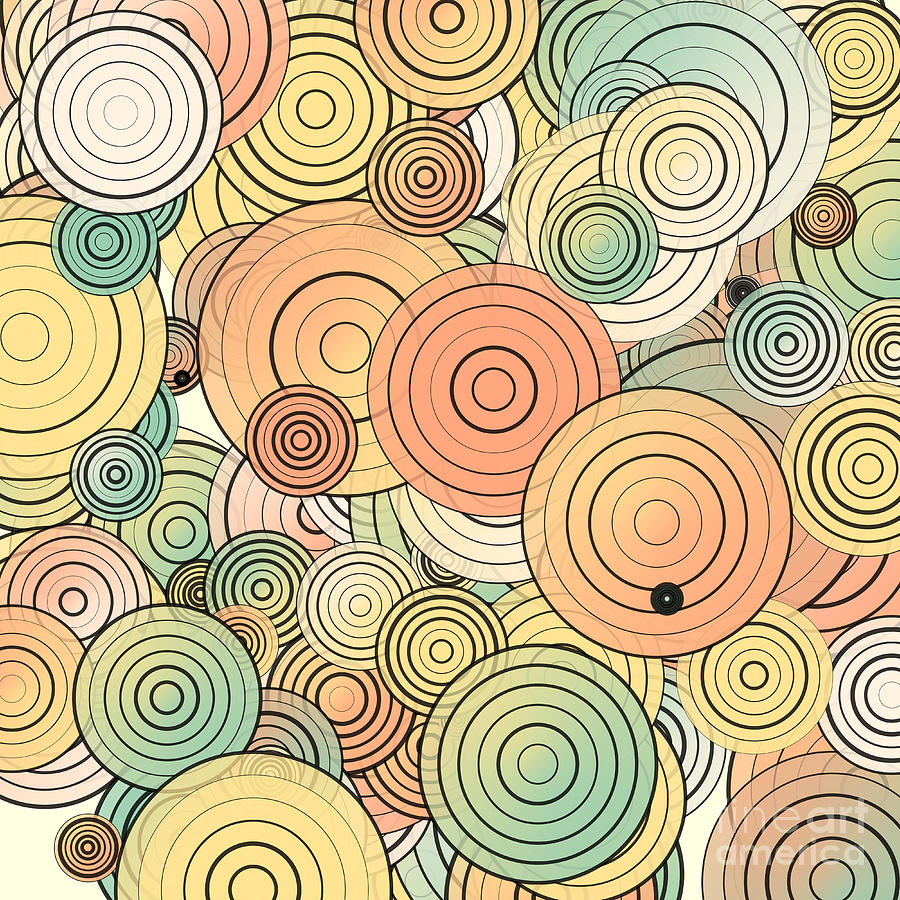 Layered circles #1 Digital Art by Gaspar Avila