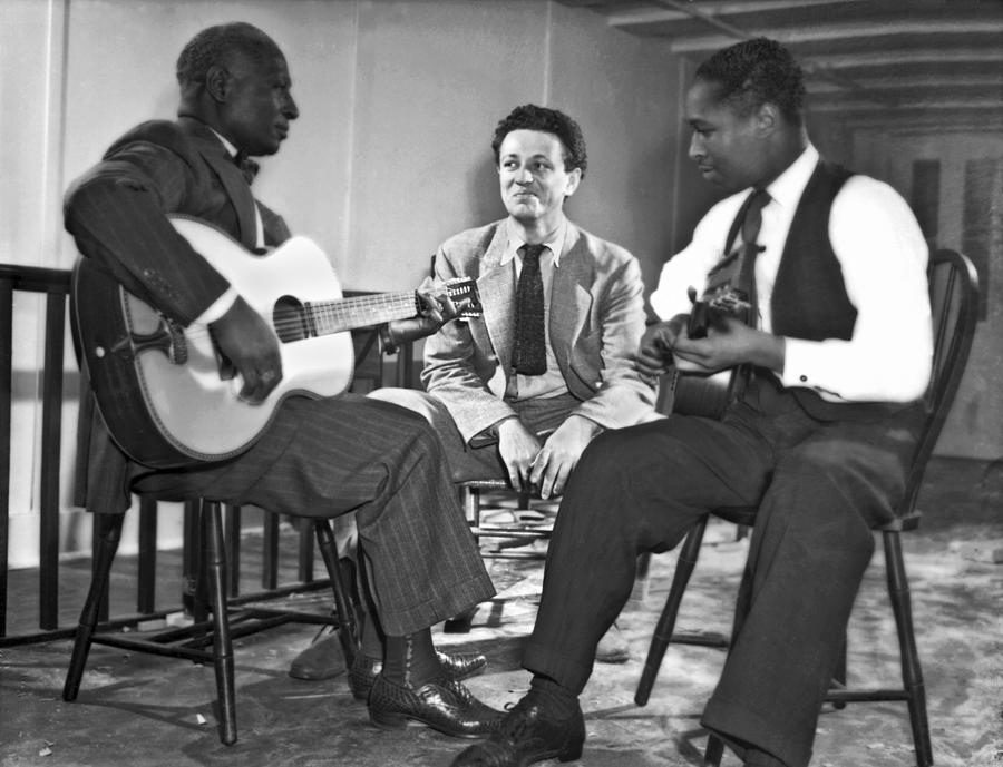 Leadbelly, NIcholas Ray, Josh White #1 Photograph by Underwood Archives