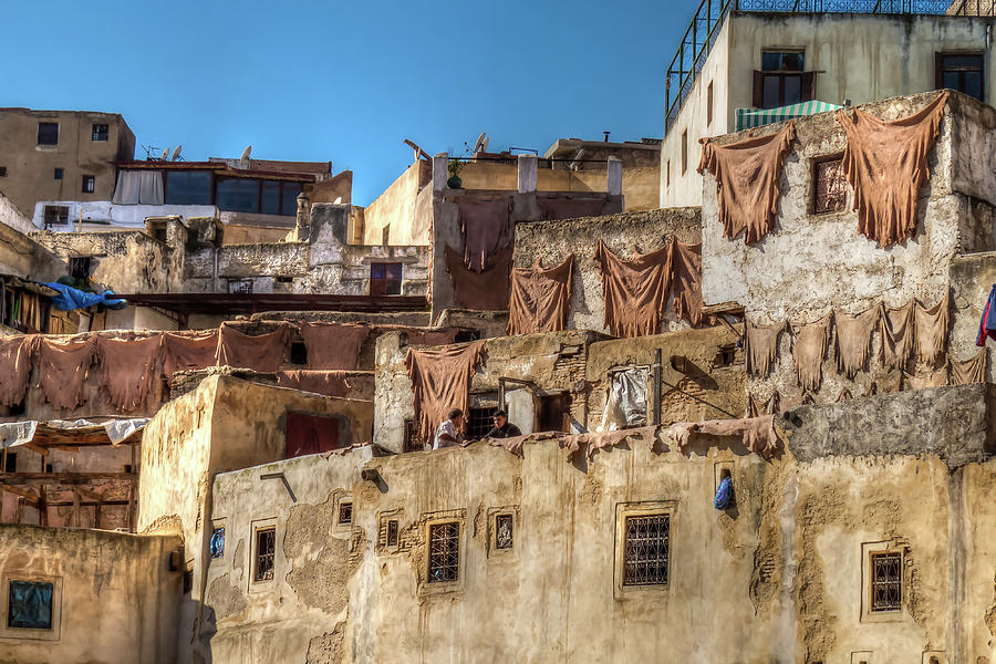 Leather tanneries of Fes - 13 Photograph by Claudio Maioli