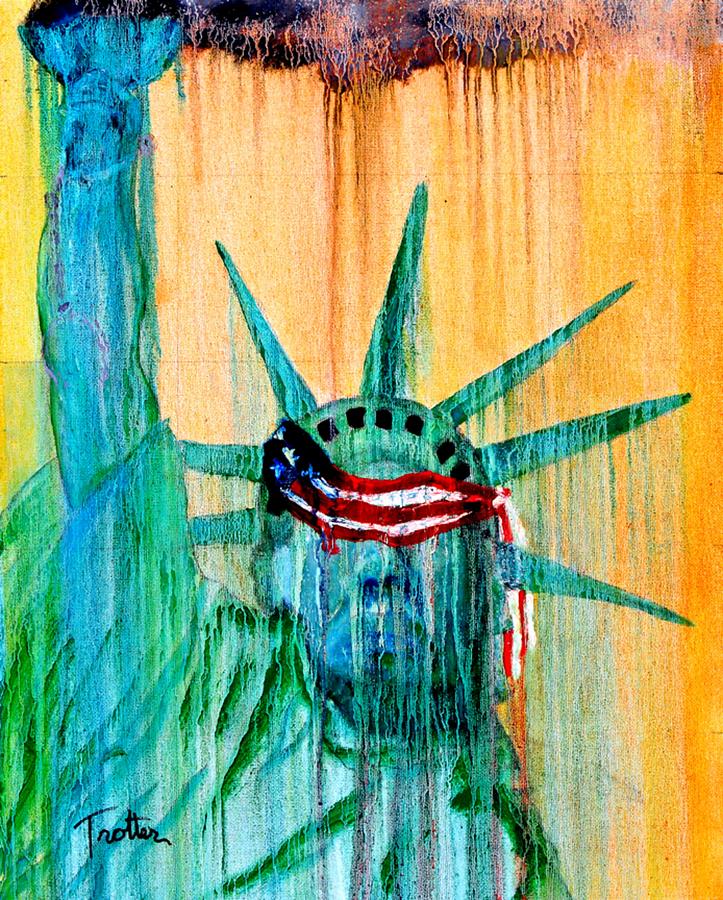 Left Side of Liberty Painting by Patrick Trotter