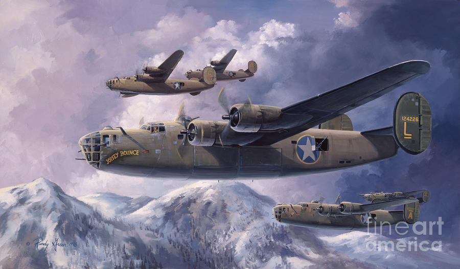 Liberator Painting - LEGENDS OF THE 93rd  by Randy Green