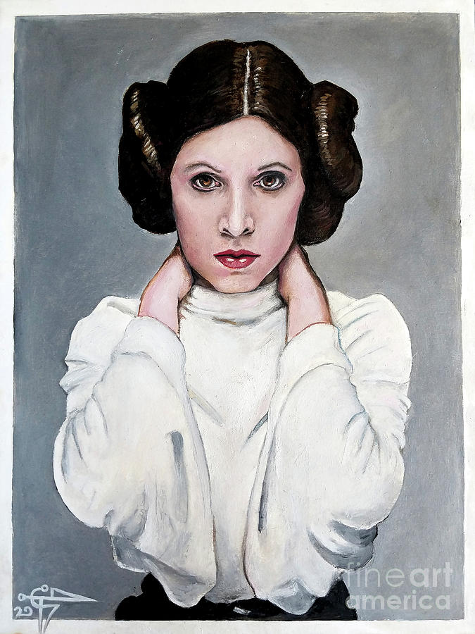 Star Wars Painting - Leia #1 by Tom Carlton