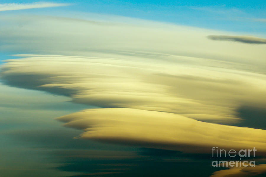 Lenticular clouds #1 Photograph by Rod Jones