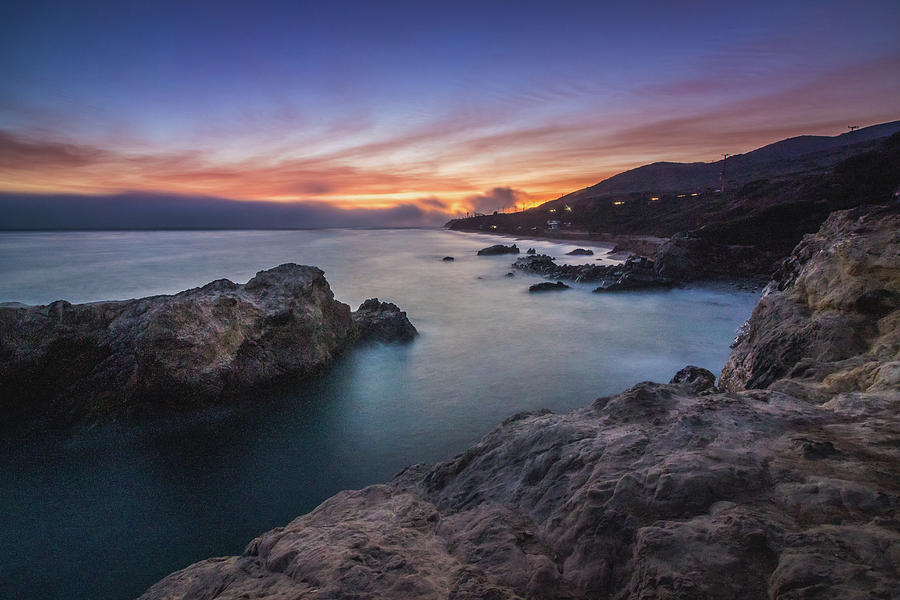 Leo Carrillo State Beach After Sunset #1 Photograph by Andy Konieczny