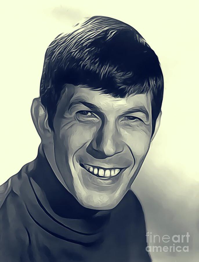 Hollywood Digital Art - Leonard Nimoy, Spock #1 by Esoterica Art Agency