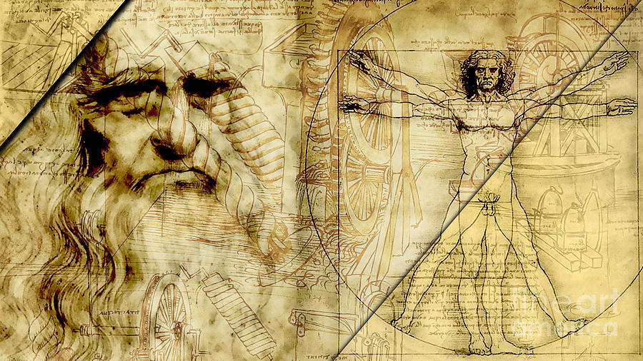 Leonardo Da Vinci Mixed Media - Leonardo Da Vinci Collection #1 by Marvin Blaine