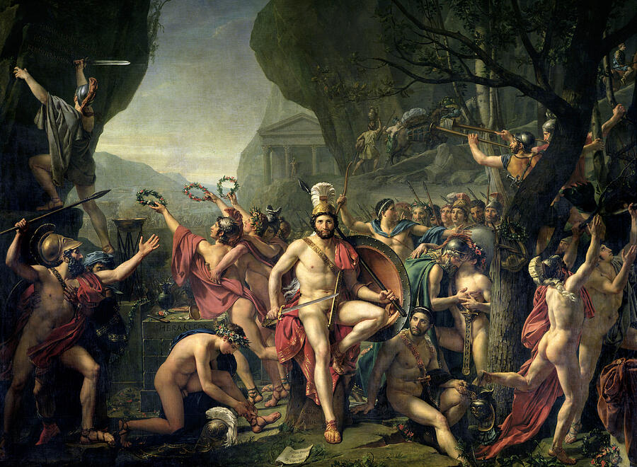 Leonidas at Thermopylae, from 1814 Painting by Jacques-Louis David