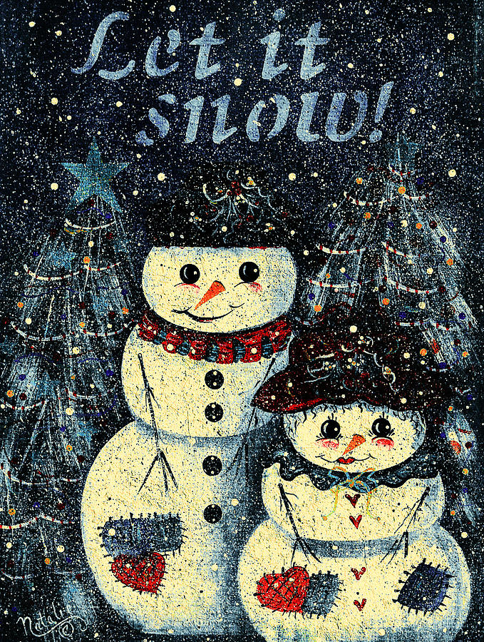 Let It Snow #1 Painting by Natalie Holland