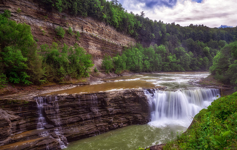 Letchworth State Park Lower Falls Photograph by Mark Papke