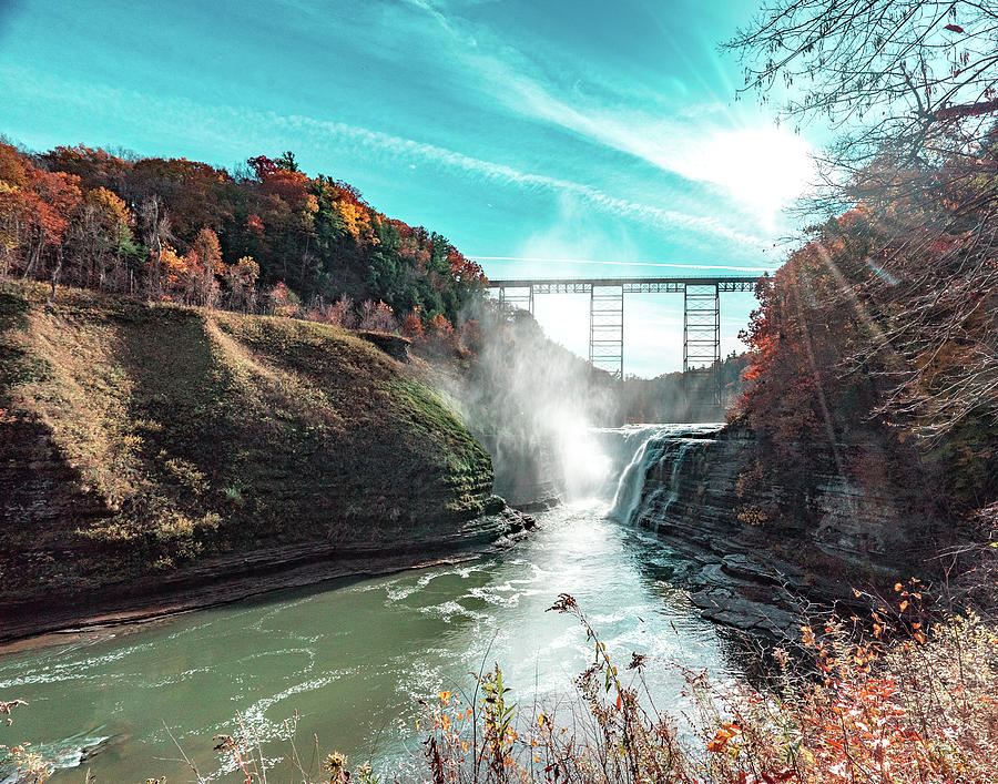 Letchworth Waterfalls #1 Photograph by Dave Niedbala Letchworth Waterfalls #1 Photograph by Dave Niedbala
