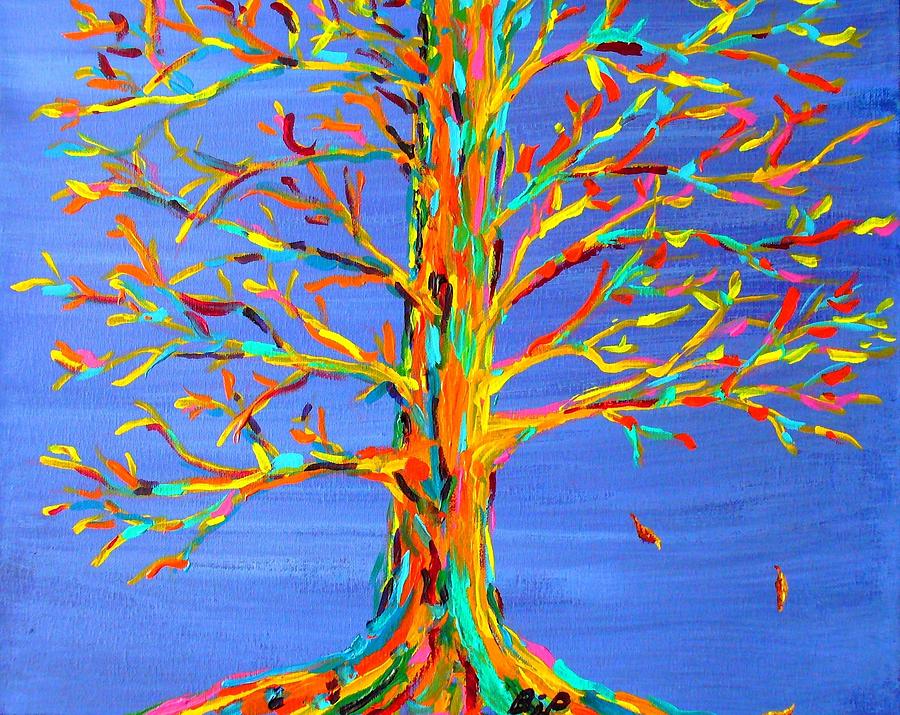 Fall Painting - Letting Go by Brenda Pressnall