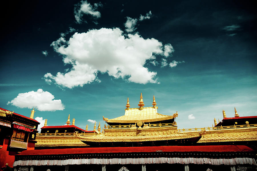 Lhasa Jokhang Temple Fragment Tibet Artmif.lv #1 Photograph by Raimond Klavins