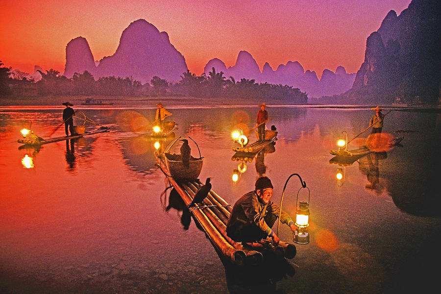 Li River Lanterns #1 Photograph by Dennis Cox