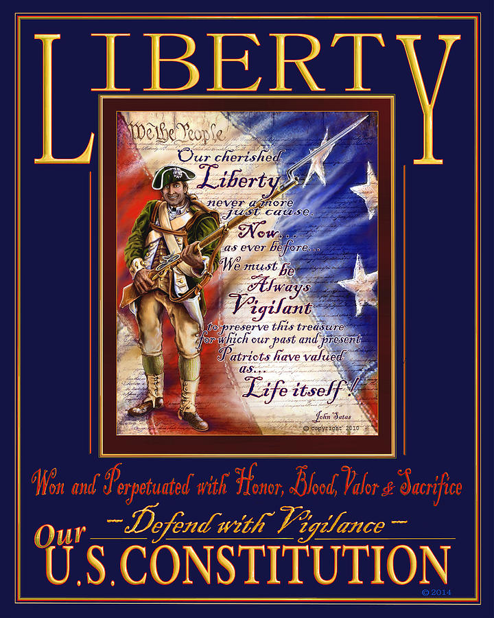 Liberty, Defend Our Constitution Mixed Media By John Satas | Fine Art ...