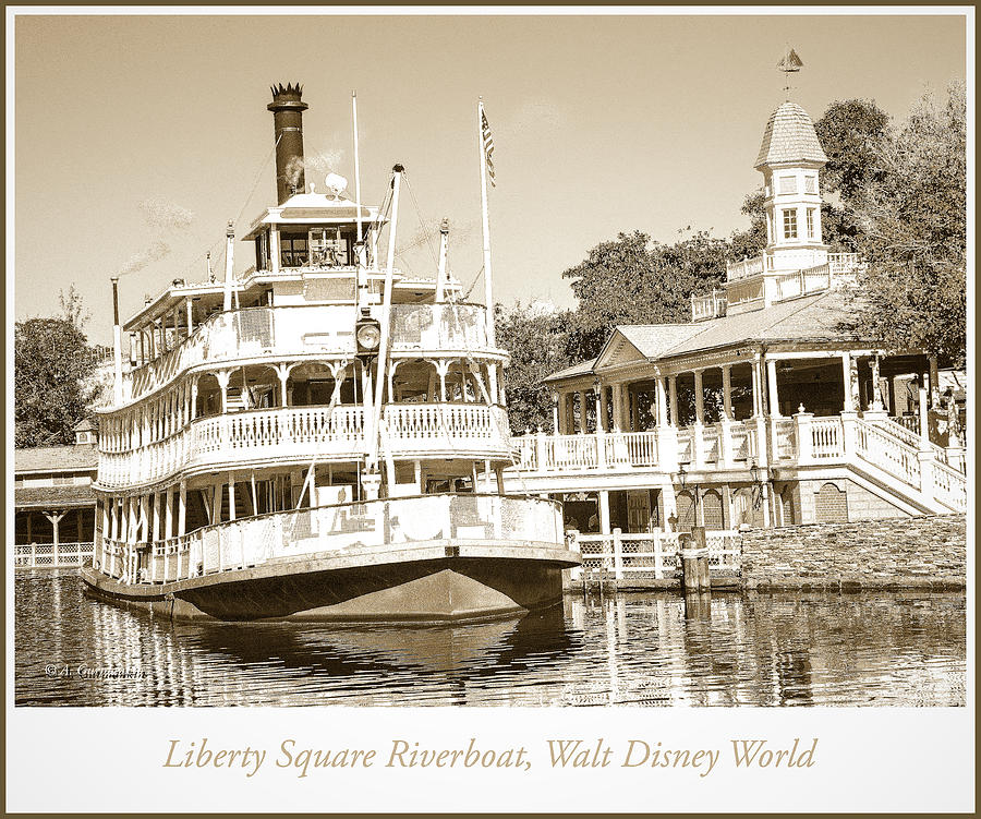 Liberty Square Riverboat, Frontier Land, Walt Disney World #1 Photograph by A Macarthur Gurmankin